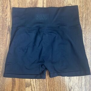 PINK Victoria's Secret High Waisted Seamless Black Biker Shorts Size XS